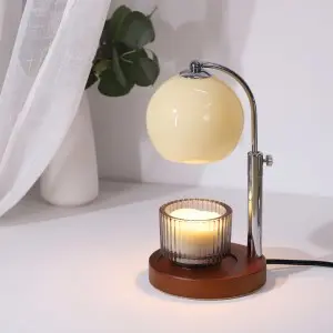 Factory Wholesale candle warmer lamp original design home fragrance aroma burner wax melter flameless glass lampshade