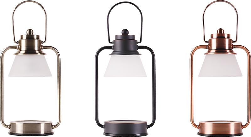 Mini Electric Candle Warmer Lantern With Glass Shade