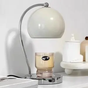 Home Decorative Flameless Retro Metal Glass  Dimmable Candle Warmer