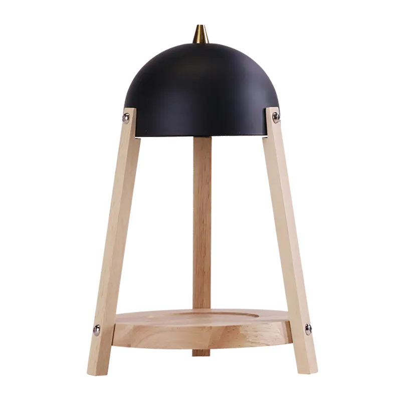 Natural Rubber Wood Candle Warmer Lamp