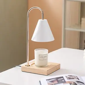 Electric Wood class style modern candle warmer lamp home decora fragrance aroma burner with GU10 halogen light bulb wax melter smokeless melting
