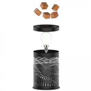 Metal Wax Melt Warmer Candle Wax Warmer for Scented Wax Melter Electric Wax Burner Wax Melts Wax Cubes Black Candle Lamp for Home Office Decor(mountain)