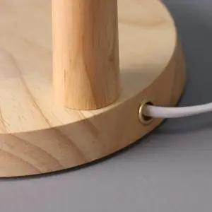 Modern Natural Rubber Wood Candle Warmer Lamp