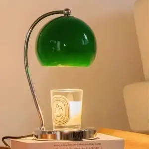 Home Decorative Flameless Retro Metal Glass  Dimmable Candle Warmer