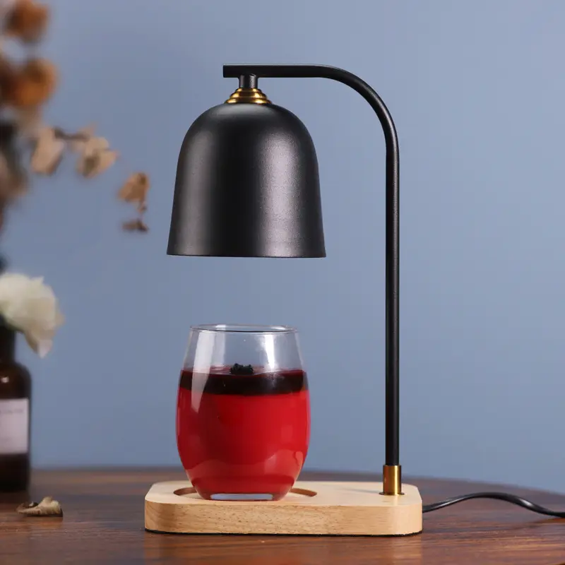 Bell Rubber Wood Electric Candle Warmer Lamp