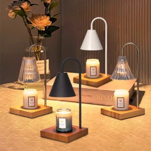 Electric Wood class style modern candle warmer lamp home decora fragrance aroma burner with GU10 halogen light bulb wax melter smokeless melting