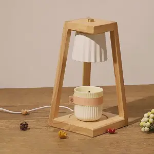 Candle Warmer Lamp with Timer, Electric Candle Warmer Lamp for Jar Candles, Home Decor Gift Candle Lamp Warmer with 2 Halogen Bulbs (White) Home fragrance electric