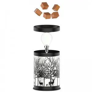 Fragrance Wax Melts Warmer With7 Colors Lighting Oil Lamp Scented Wax Candle Warmer Burner Melt Wax Cube Melter Classic Pine Forest Deer Design For Home DéCor, Office, And Gifts