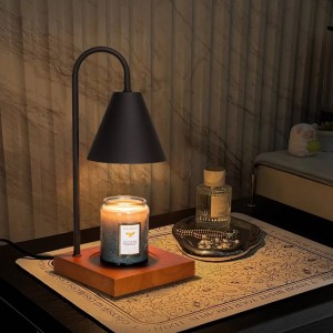 Electric Wood class style modern candle warmer lamp home decora fragrance aroma burner with GU10 halogen light bulb wax melter smokeless melting