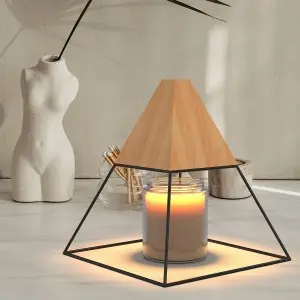 2024 New creative Pyramid candle warmer lamp home aromatherapy device Warm aromatherapy machine Smokeless and green products Smart desk lamp Automatic timing function