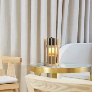 Nordic simple rubber wood style electric indoor burner candle warmer home fragrance night light luxury decoration aromatherapy healing aroma burner wax melting