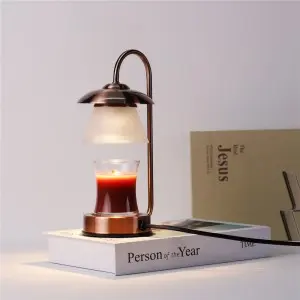 Mini UFO electric candle warmer lamp with glass lamp shade