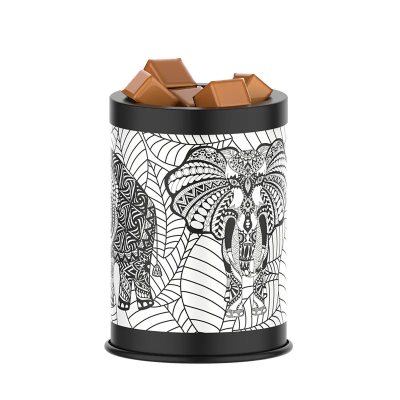 Elephant Wall Plug in Wax Warmer Metal Black Elect1