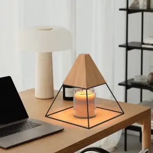 2024 New creative Pyramid candle warmer lamp home aromatherapy device Warm aromatherapy machine Smokeless and green products Smart desk lamp Automatic timing function