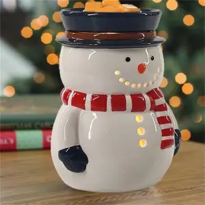 Frosty Illumination Fragrance Warmer -Snowman Christmas Atmosphere Decoration