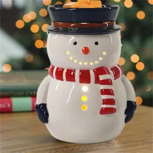 Frosty Illumination Fragrance Warmer -Snowman Christmas Atmosphere Decoration
