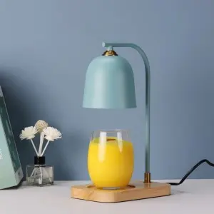 Bell Rubber Wood Electric Candle Warmer Lamp