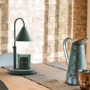 Candle Warmer, Adjustable Lamp for Yankee Candle Large Jar and 3 Wick Candles, Top Overhead Shade Warmers, 110-120V, Electric Auto Shut Melter Candle Warming Lamps (White/Black)