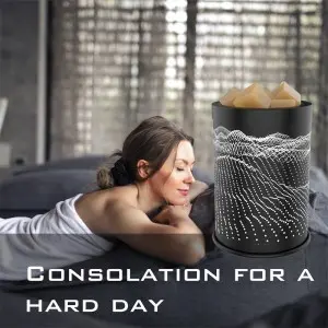 Metal Wax Melt Warmer Candle Wax Warmer for Scented Wax Melter Electric Wax Burner Wax Melts Wax Cubes Black Candle Lamp for Home Office Decor(mountain)