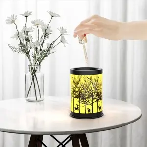 Fragrance Wax Melts Warmer With7 Colors Lighting Oil Lamp Scented Wax Candle Warmer Burner Melt Wax Cube Melter Classic Pine Forest Deer Design For Home DéCor, Office, And Gifts